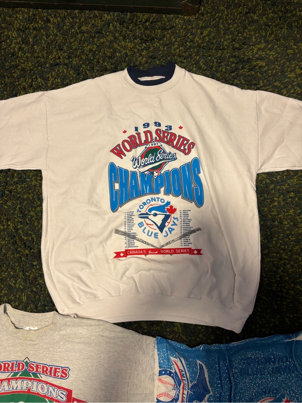 Toronto Blue Jays 1993 World Series Champions Kids White Graphic Tee